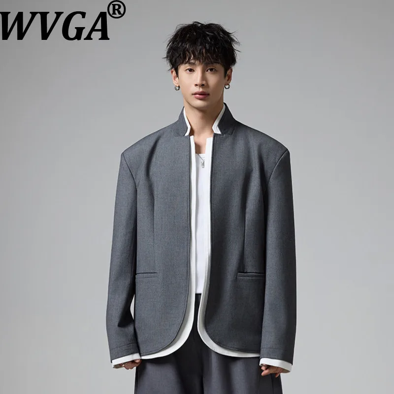 WVGA 2026 Spring Autumn New Man Tide High-end Spliced Fake Two-piece Trendy Stand Collar Blazer Niche Chic Casual Jakcets W20400
WVGA 2026 Spring Autumn New Man Tide High-end Spliced Fake Two-piece Trendy Stand Collar Blazer Niche Chic Casual Jakcets W20400