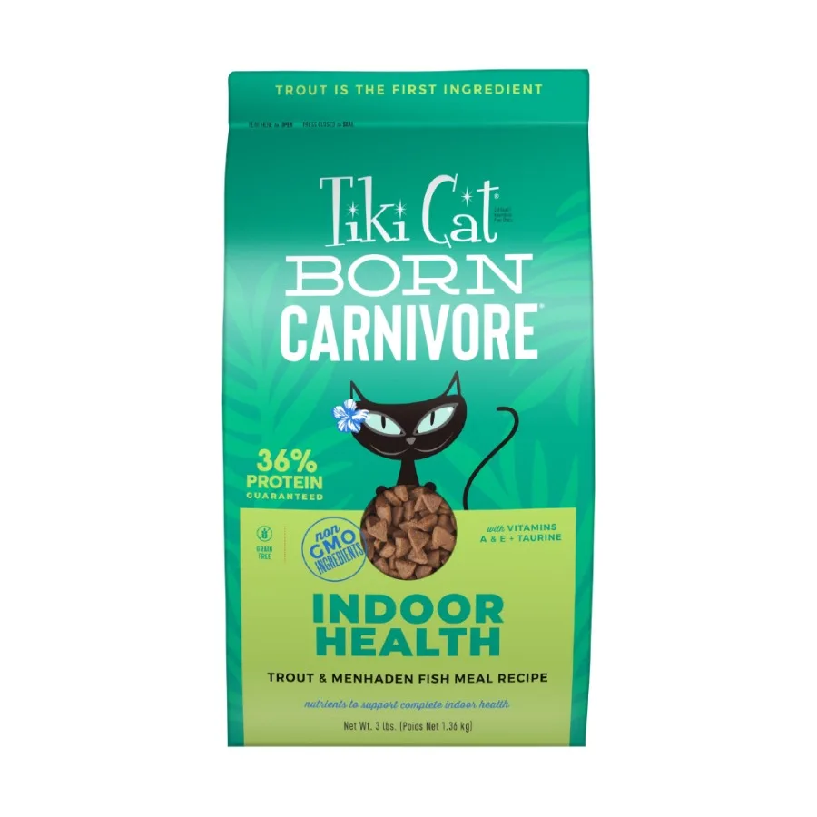 Tiki Cat Born Carnivore Indoor Health Dry Cat Food for Adult Cats, Trout Menhaden Fish Meal Formula, Natural Ingredients, High
Tiki Cat Born Carnivore Indoor Health Dry Cat Food for Adult Cats, Trout Menhaden Fish Meal Formula, Natural Ingredients, High