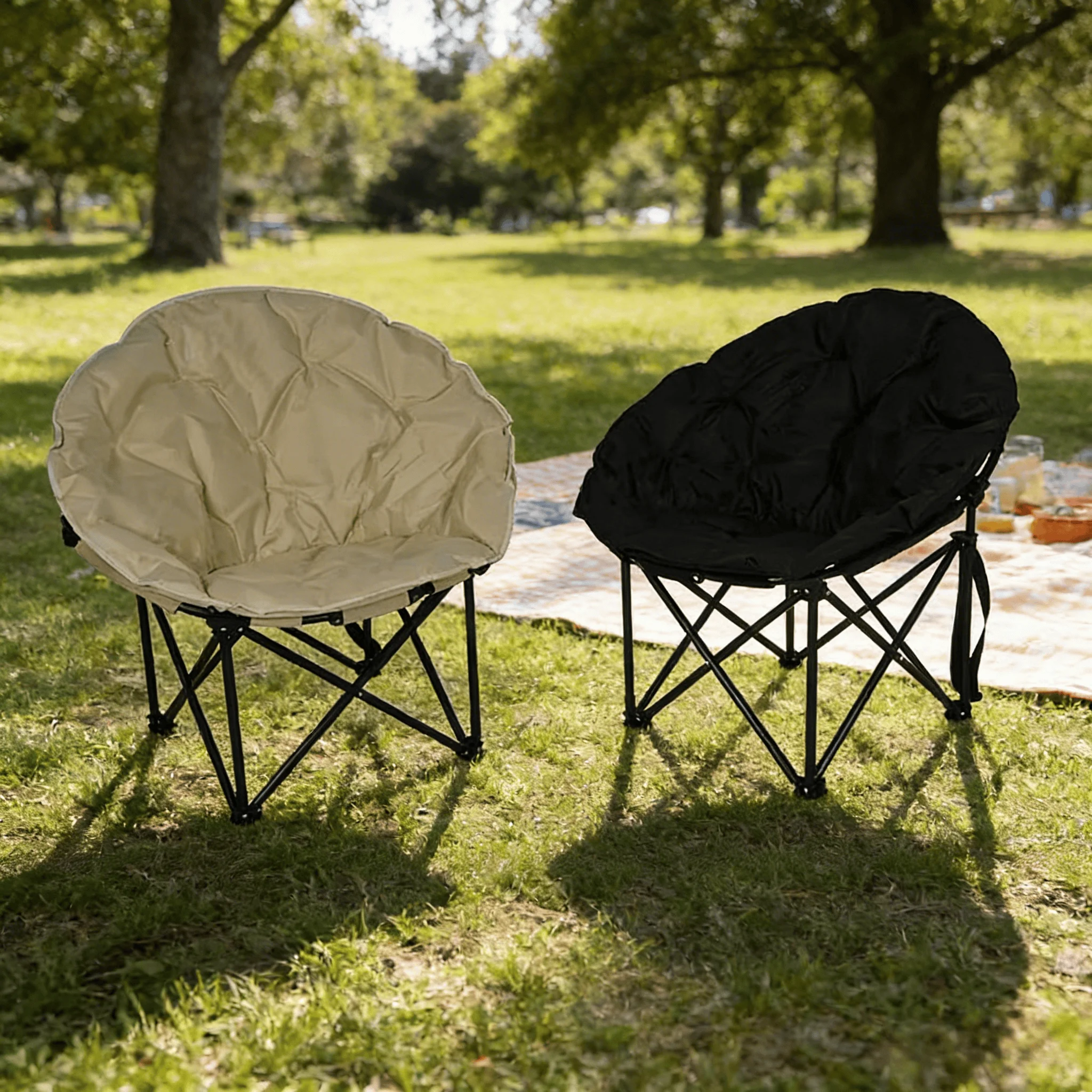 Outdoor Round Folding Moon Chair Folded Portable Camping Chair with Padding for Sketching Fishing Backrest Stool Traveling
Outdoor Round Folding Moon Chair Folded Portable Camping Chair with Padding for Sketching Fishing Backrest Stool Traveling