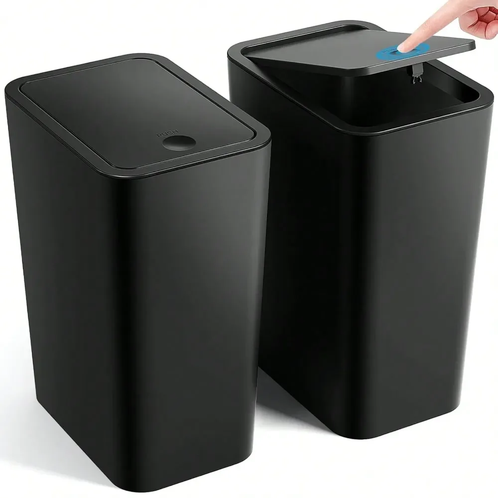 Trash Can With Lid, 2 Pack 4 Gallons 15 Liters Garbage Can With Pop Lid, Small Plastic Trash Can, Slim Trash Bin Waste Basket
Trash Can With Lid, 2 Pack 4 Gallons 15 Liters Garbage Can With Pop Lid, Small Plastic Trash Can, Slim Trash Bin Waste Basket