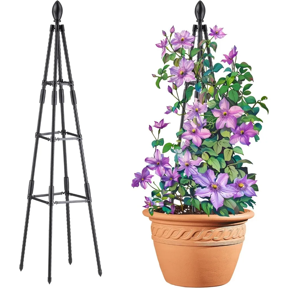 4 Ft Obelisk Trellis Potted Climbing Plants Rustproof Plastic Metal Support Vegetables Vines Roses
4 Ft Obelisk Trellis Potted Climbing Plants Rustproof Plastic Metal Support Vegetables Vines Roses