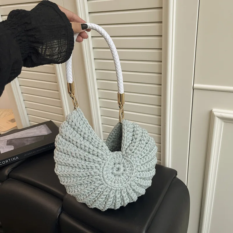 Purely Handmade Woven For Women, Seaside Conch Shell Crossbody Bag With Shoulder Strap, Handbag
Purely Handmade Woven For Women, Seaside Conch Shell Crossbody Bag With Shoulder Strap, Handbag