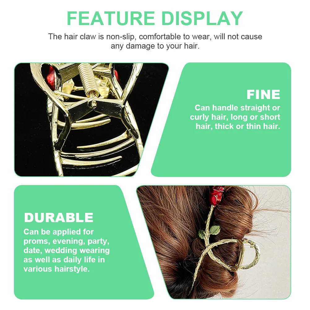 1pcs Vintage Rose Hair Claw Metal Flower Claw Clip For Women Party Wedding Prom Hairstyle Holder Shark Barrette Accessories
1pcs Vintage Rose Hair Claw Metal Flower Claw Clip For Women Party Wedding Prom Hairstyle Holder Shark Barrette Accessories