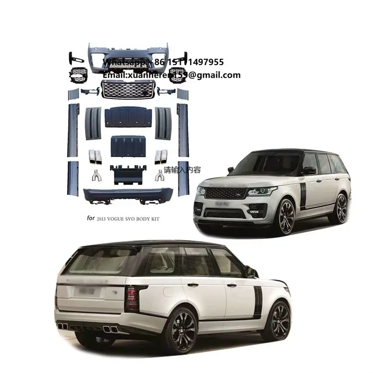 Высококачественные передние и задние бамперы, насадки на выхлопные трубы, боковые пороги, обвесы для Range Rover 2013-2017 в стиле SVO Sport
Высококачественные передние и задние бамперы, насадки на выхлопные трубы, боковые пороги, обвесы для Range Rover 2013-2017 в стиле SVO Sport