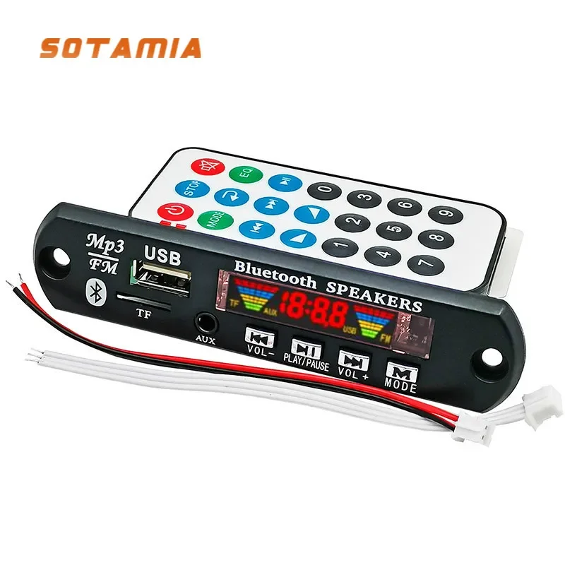 SOTAMIA Bluetooth декодер без потерь плата ЦАП MP3-плеер WAV APE FLAC декодирование с FM-радио TF-картой U диск AUX
SOTAMIA Bluetooth декодер без потерь плата ЦАП MP3-плеер WAV APE FLAC декодирование с FM-радио TF-картой U диск AUX