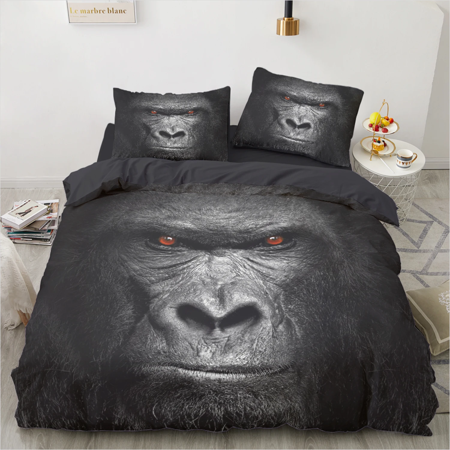 Gorilla Bedding Set 3D Animal Print Duvet Cover Queen/Twin/Full/King Size Microfiber Bed Set, Wrinkle-Free & Durable Bedroom
Gorilla Bedding Set 3D Animal Print Duvet Cover Queen/Twin/Full/King Size Microfiber Bed Set, Wrinkle-Free & Durable Bedroom