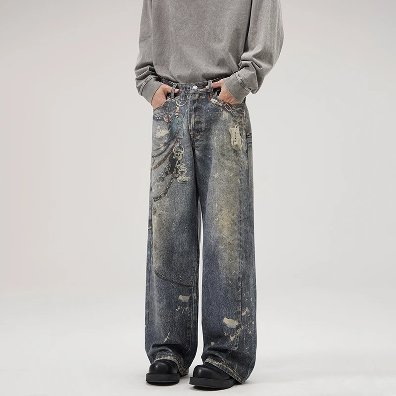 2024 Autumn and Winter New Men's Retro Street Printed Y2K Jeans Men's Loose Straight Personality Trendy Mop Wide-Leg Trousers
2024 Autumn and Winter New Men's Retro Street Printed Y2K Jeans Men's Loose Straight Personality Trendy Mop Wide-Leg Trousers