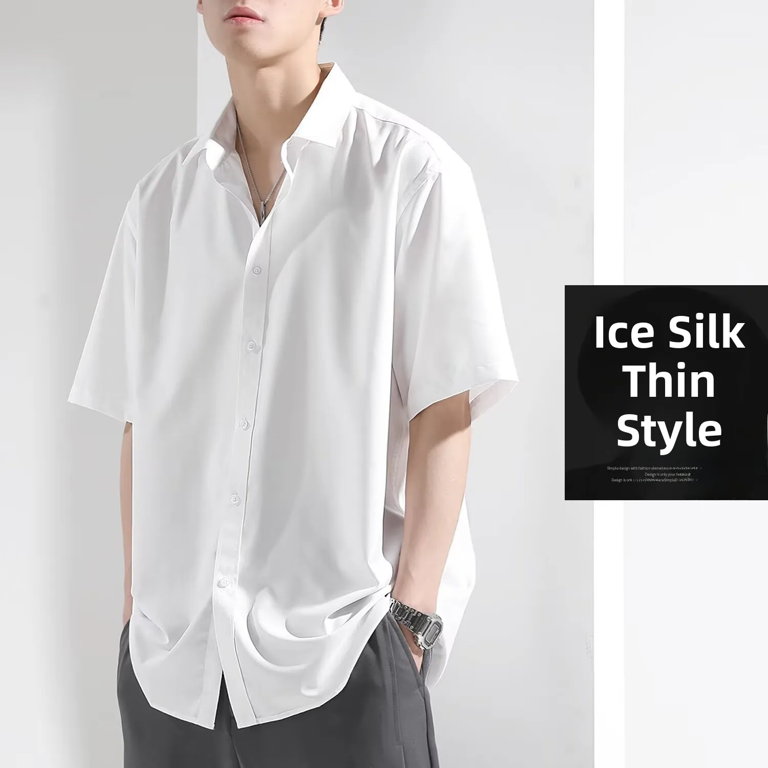 Summer Men's Loose Fit Short Sleeve Shirt Cool Sensation Casual High Polyester Fiber Large Size 250 Pounds Drapey Top
Summer Men's Loose Fit Short Sleeve Shirt Cool Sensation Casual High Polyester Fiber Large Size 250 Pounds Drapey Top