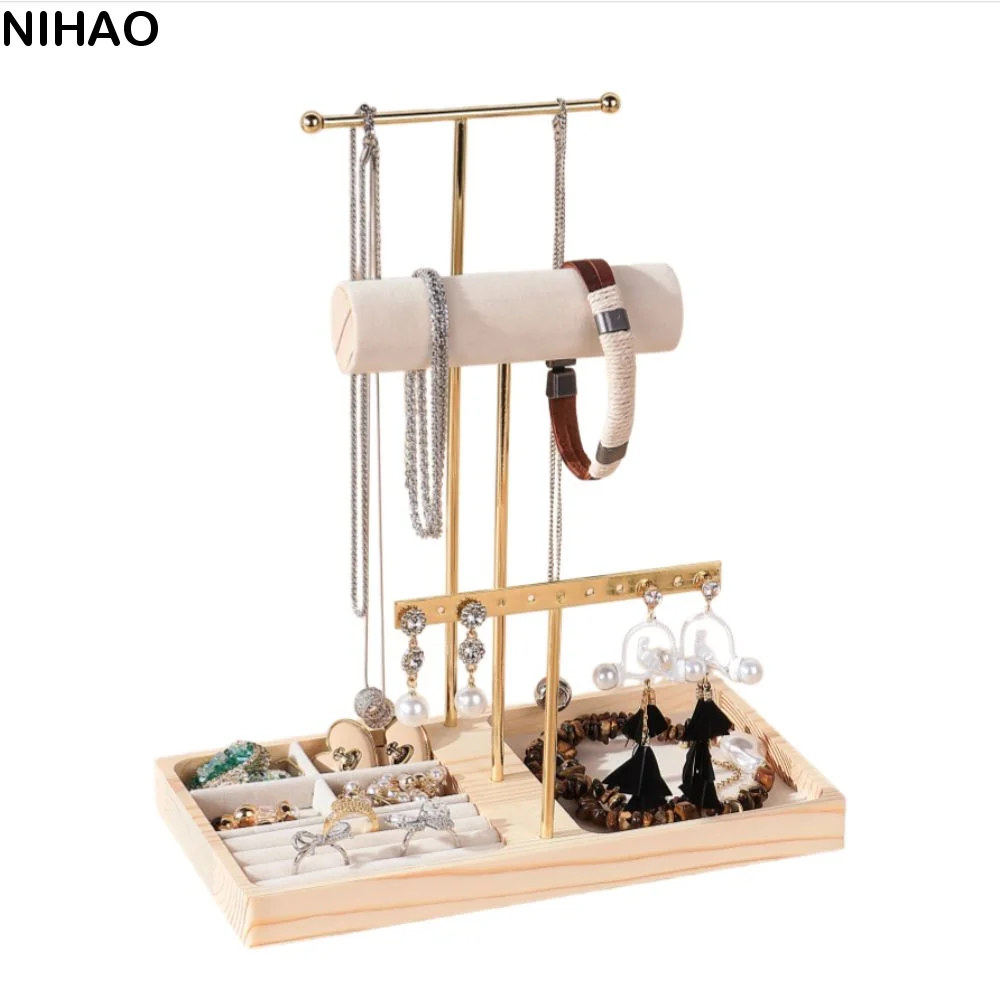Simple Wood Necklace Holder Organizer Space Saving Sectioned Design Jewelry Rack Stand T-shape Earrings Bracelets
Simple Wood Necklace Holder Organizer Space Saving Sectioned Design Jewelry Rack Stand T-shape Earrings Bracelets