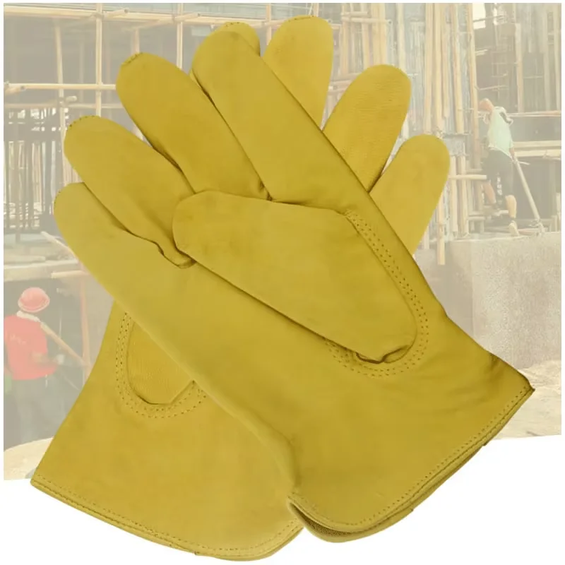 New Tear-Resistant Driver Labor Safety Gloves Sheepskin Leather Work Gloves Hands Protection For Home Garden Carrying Gloves
New Tear-Resistant Driver Labor Safety Gloves Sheepskin Leather Work Gloves Hands Protection For Home Garden Carrying Gloves