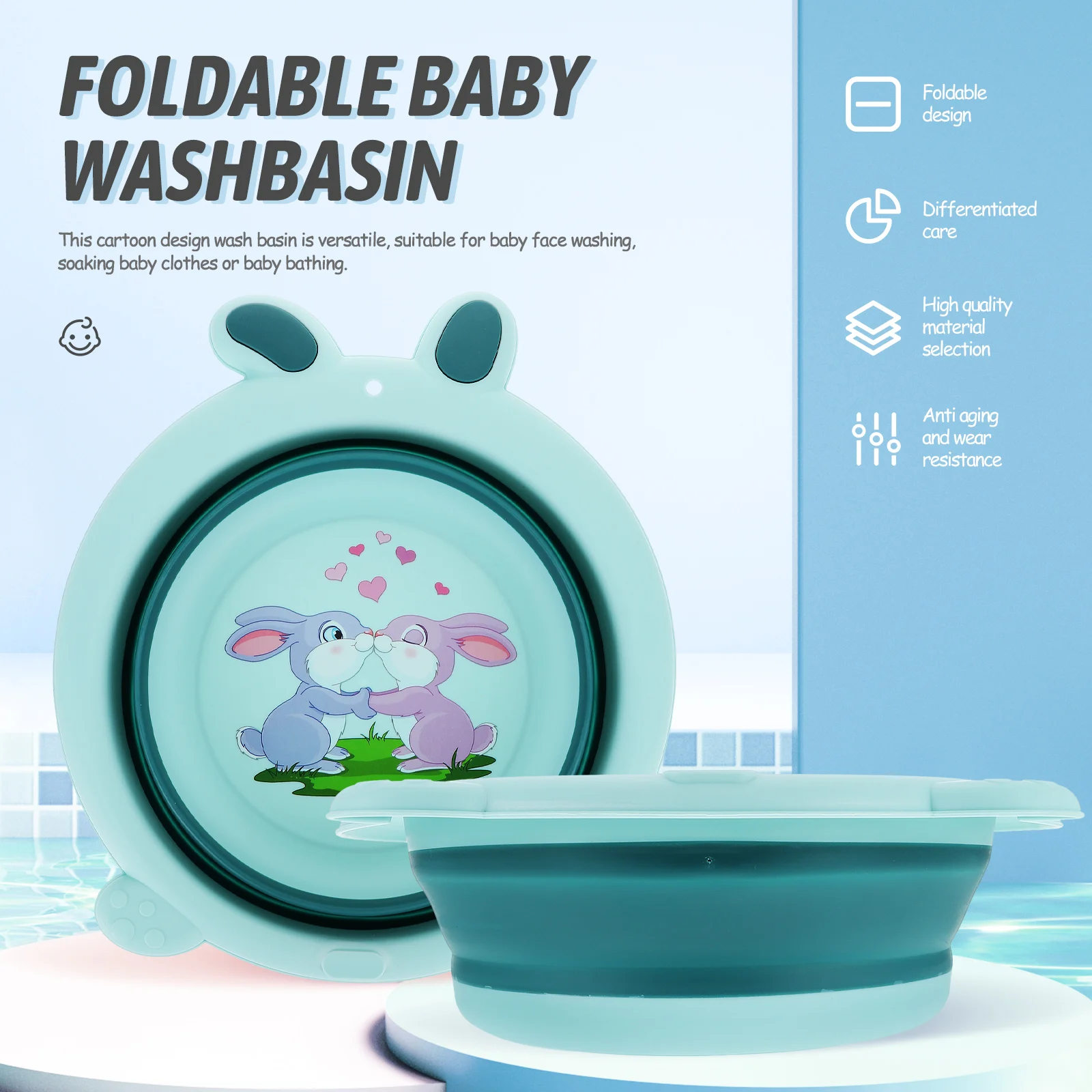 Cartoon Baby Washbasin Portable Collapsible For Travel Toddler Folding Wash Basin Baby Face Feet Clothes Washing Small
Cartoon Baby Washbasin Portable Collapsible For Travel Toddler Folding Wash Basin Baby Face Feet Clothes Washing Small