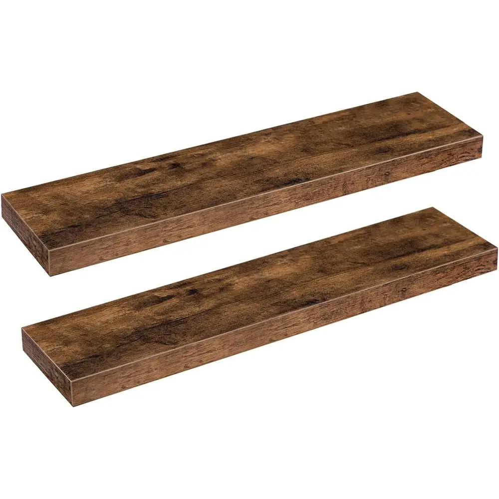 Floating Wall Shelf Set, 2-Piece, 31.5 Invisible Brackets, Rustic Brown, Ideal for Home Storage
Floating Wall Shelf Set, 2-Piece, 31.5 Invisible Brackets, Rustic Brown, Ideal for Home Storage