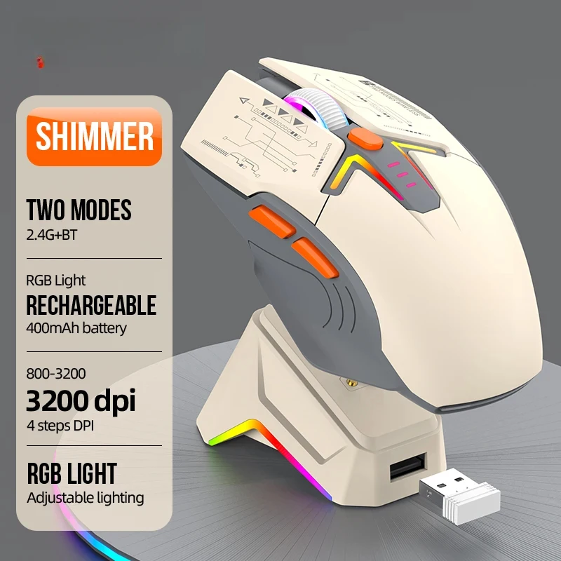 Новая легкая беспроводная Bluetooth-мышь с двумя режимами работы, 4-ступенчатой регулировкой DPI и магнитной зарядной базой RGP.
Новая легкая беспроводная Bluetooth-мышь с двумя режимами работы, 4-ступенчатой регулировкой DPI и магнитной зарядной базой RGP.