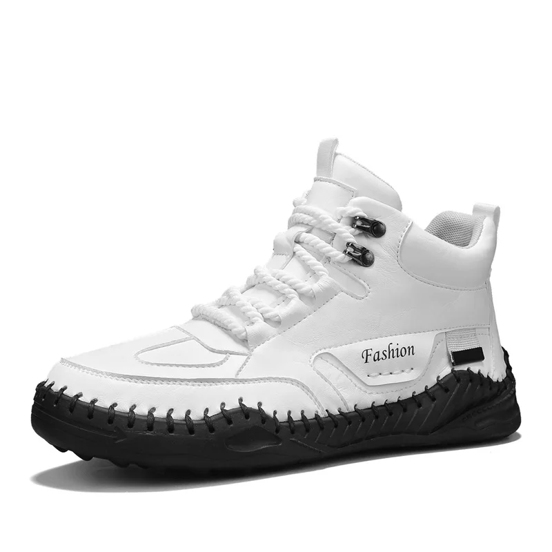 New 2026 Handmade Leather Casual Men Shoes Design Flat Sneakers Man Breathable Large Size Leather Shoes Men Ankle Boots Outdoor
New 2026 Handmade Leather Casual Men Shoes Design Flat Sneakers Man Breathable Large Size Leather Shoes Men Ankle Boots Outdoor