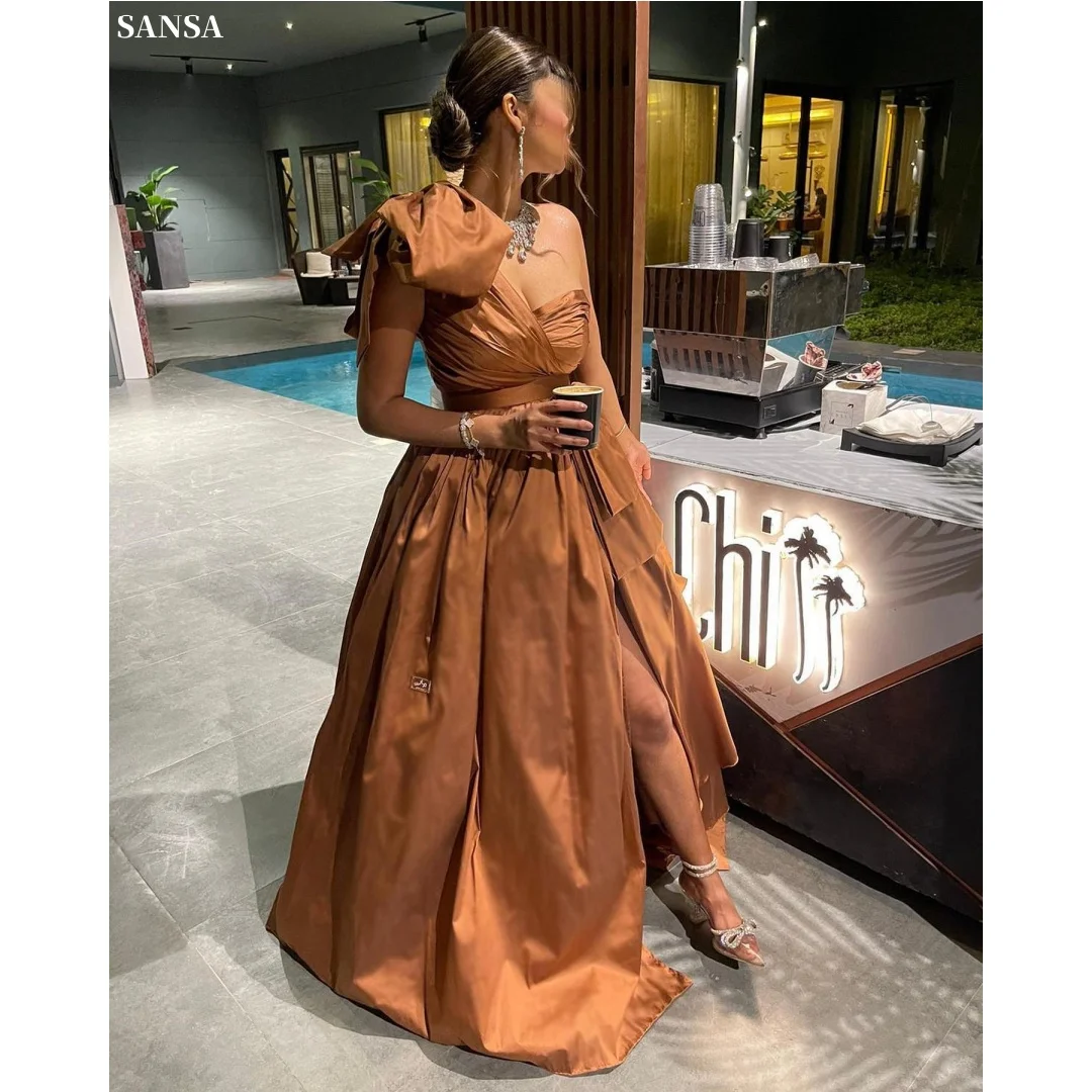 Sansa Customized champagne One Shoulder Prom Dress Draped High Side Split Vestidos De Noche Valentines Day Formal Evening2026
Sansa Customized champagne One Shoulder Prom Dress Draped High Side Split Vestidos De Noche Valentines Day Formal Evening2026