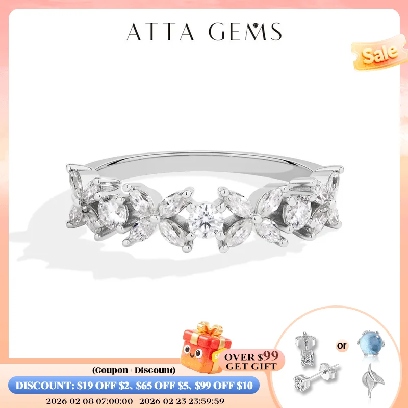 ATTAGEMS S925 стерлингового серебра, белого золота, кольца с муассанитом, цветочный дизайн для женщин, обручальное кольцо с бабочкой, ювелирные изделия, высокое качество
ATTAGEMS S925 стерлингового серебра, белого золота, кольца с муассанитом, цветочный дизайн для женщин, обручальное кольцо с бабочкой, ювелирные изделия, высокое качество