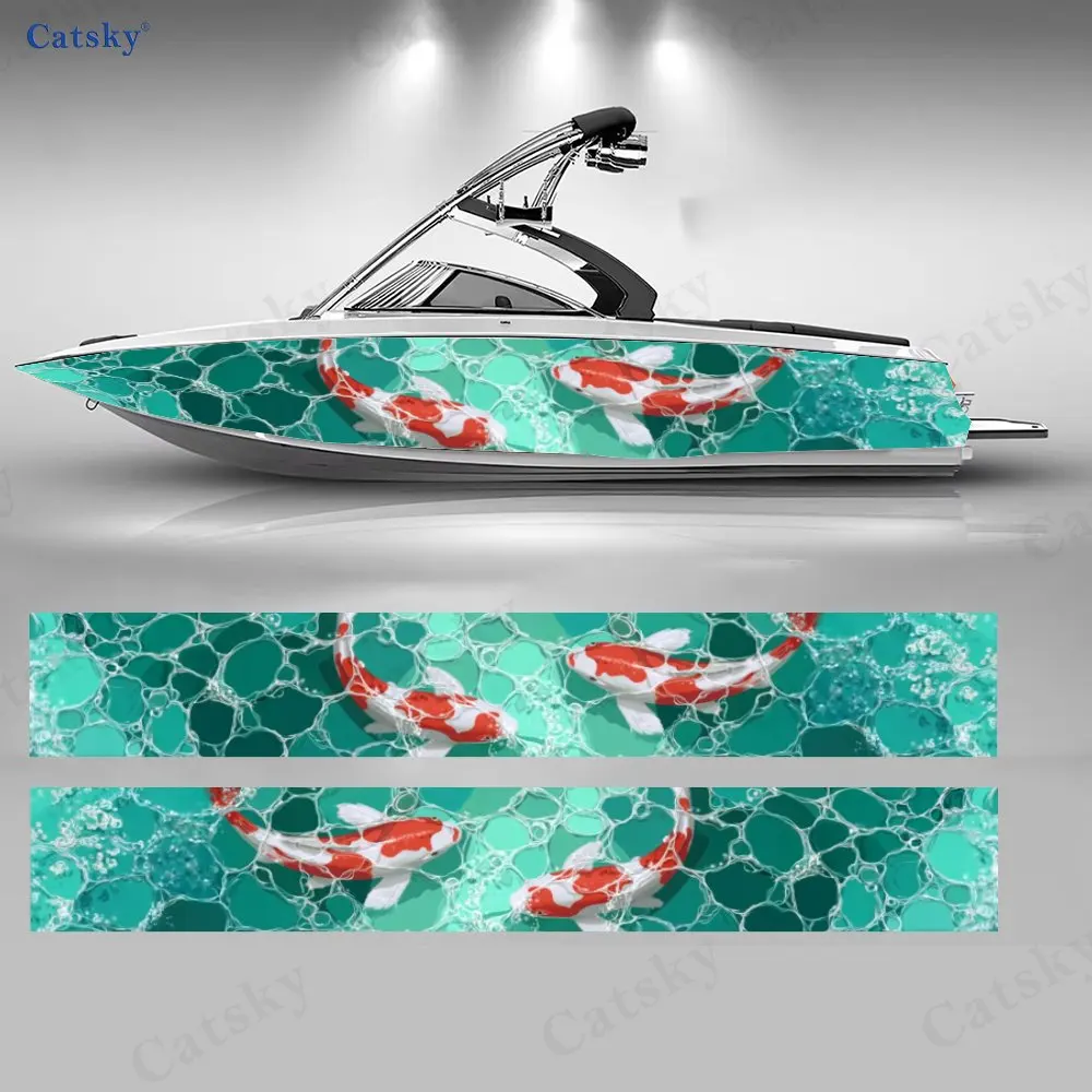 Boat Vinyl Graphic Wrap, Koi Fish Underwater Pattern, Bright Waterproof Material, Suitable for Speedboats Leisure Boats
Boat Vinyl Graphic Wrap, Koi Fish Underwater Pattern, Bright Waterproof Material, Suitable for Speedboats Leisure Boats