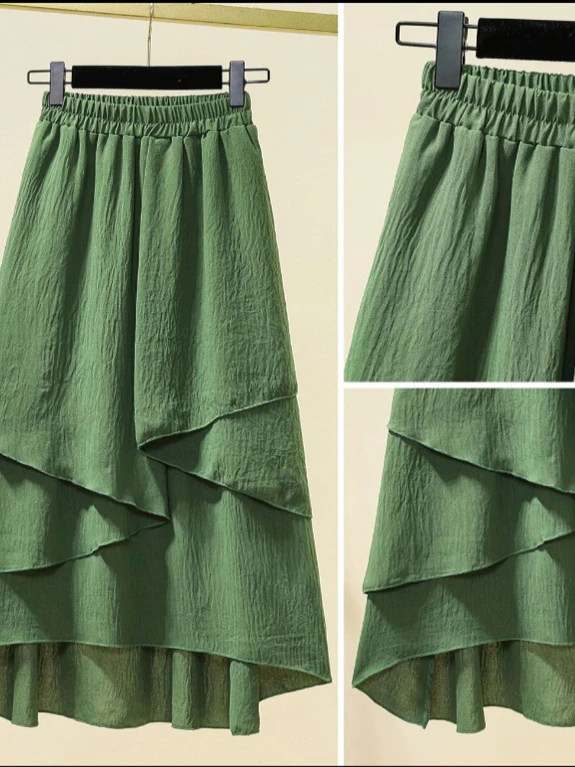 plus Size Summer Women's Skirt Loose Texture Asymmetrical Midi Length Meat Covering Slimming Seven-Quarter Length Skirt
plus Size Summer Women's Skirt Loose Texture Asymmetrical Midi Length Meat Covering Slimming Seven-Quarter Length Skirt