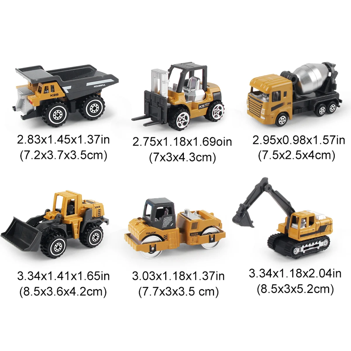 6pcs/set Alloy Engineering Truck Toy Car Classic Construction Model Vehicle Loader Tractor Excavator Toys for Boys Gifts
6pcs/set Alloy Engineering Truck Toy Car Classic Construction Model Vehicle Loader Tractor Excavator Toys for Boys Gifts