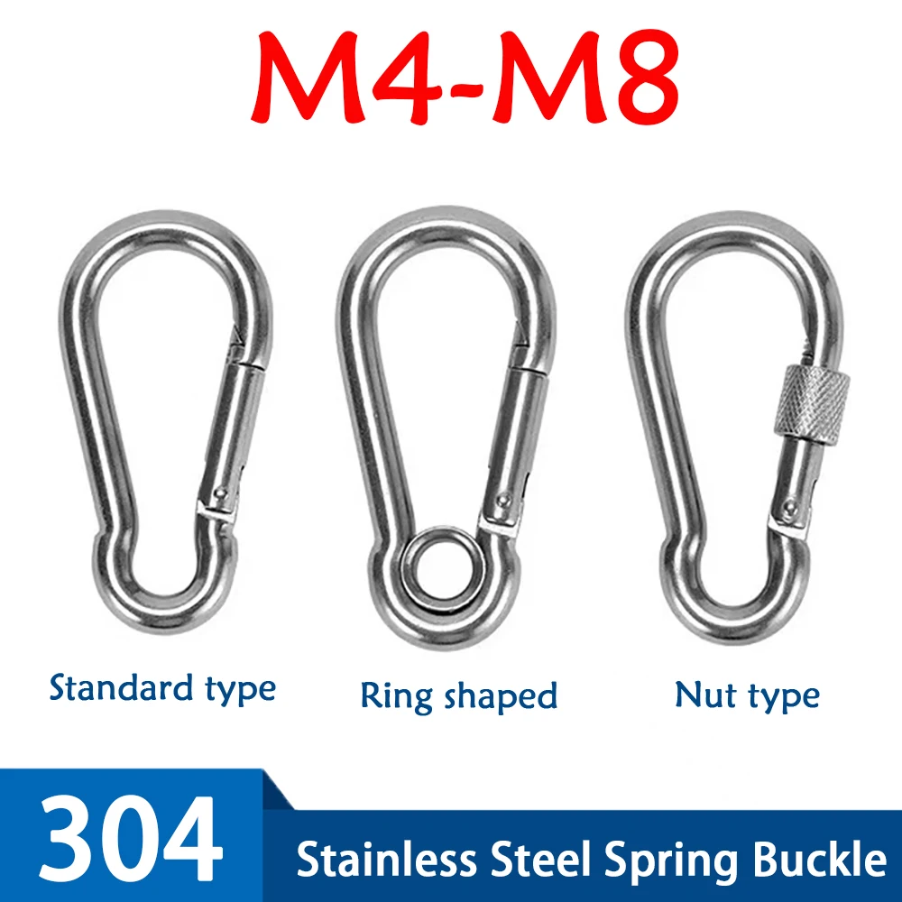 1-10Pcs M4 M5 M6 M7 M8 304 Stainless Steel Spring Snap Carabiner Quick Link Lock Ring Hook Snap Shackle Chain Fastener Hook
1-10Pcs M4 M5 M6 M7 M8 304 Stainless Steel Spring Snap Carabiner Quick Link Lock Ring Hook Snap Shackle Chain Fastener Hook