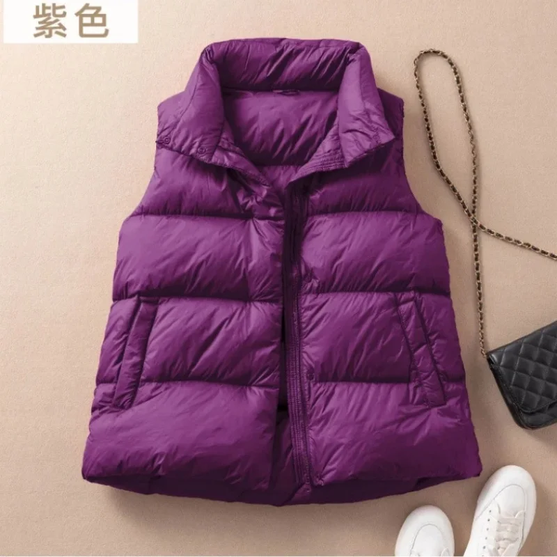 Autumn Winter Bigsize Down Waistcoat Jacket Women Warm Thick White Duck Down Vest Parkas Ladies Sleeveless Short Tank Coat
Autumn Winter Bigsize Down Waistcoat Jacket Women Warm Thick White Duck Down Vest Parkas Ladies Sleeveless Short Tank Coat