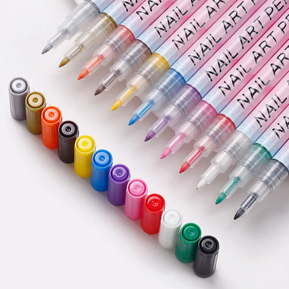 Набор из 12 ручек для нейл-арта: инструменты для 3D-дизайна, рисования точек, линий, узоров, акриловые пигменты, принадлежности для маникюра
Набор из 12 ручек для нейл-арта: инструменты для 3D-дизайна, рисования точек, линий, узоров, акриловые пигменты, принадлежности для маникюра