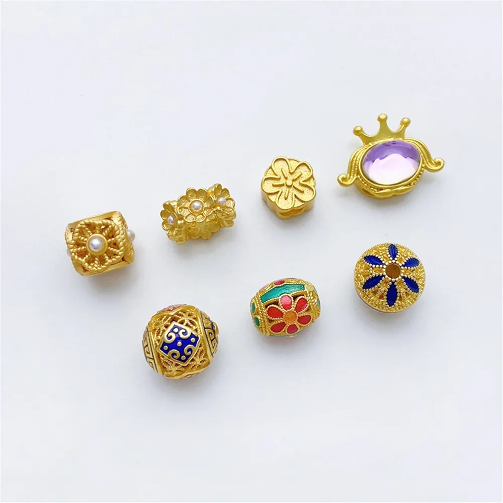 Antique Gold Flower Large Hole Separated Bead Transfer Bead Bucket Bead Hollow Round Bead Handmade DIY Bracelet Necklace Accesso
Antique Gold Flower Large Hole Separated Bead Transfer Bead Bucket Bead Hollow Round Bead Handmade DIY Bracelet Necklace Accesso