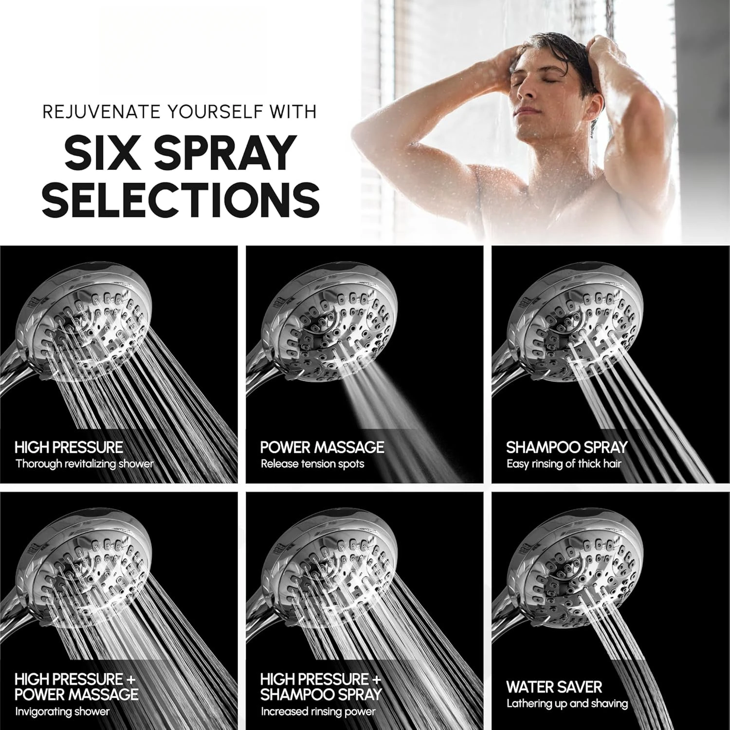 Luxury Spa Series, Hand Held Shower Head, Extra Long Stainless Steel HoseYour Shower with Showerhead in Polished Chrome Finish
Luxury Spa Series, Hand Held Shower Head, Extra Long Stainless Steel HoseYour Shower with Showerhead in Polished Chrome Finish
