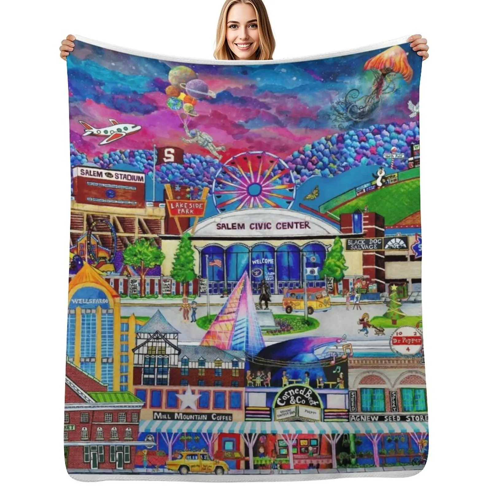 Brook Art Roanoke Virginia Digital Collage 2020 Throw Blanket Long Lasting Soft Plush Blanket for Daily Use
Brook Art Roanoke Virginia Digital Collage 2020 Throw Blanket Long Lasting Soft Plush Blanket for Daily Use