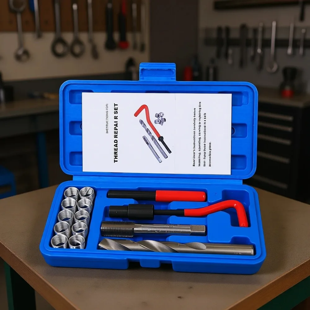 14pcs Thread Repair Kit M14 x 1.5mm Metric Thread Repair Insert Kit Compatible Hand Tool Set for Auto Repairing (M14-1.5)
14pcs Thread Repair Kit M14 x 1.5mm Metric Thread Repair Insert Kit Compatible Hand Tool Set for Auto Repairing (M14-1.5)