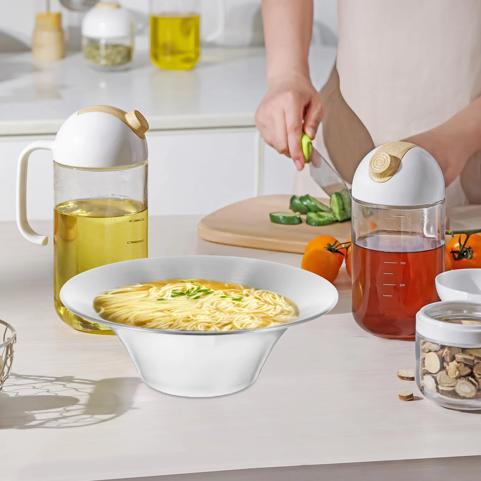 Stainless Steel Mixing Deep Kitchen For Salad Noodles Snacks Food Prep Anti-Scald Metal Soup Bowl Elegant Design Decorative
Stainless Steel Mixing Deep Kitchen For Salad Noodles Snacks Food Prep Anti-Scald Metal Soup Bowl Elegant Design Decorative