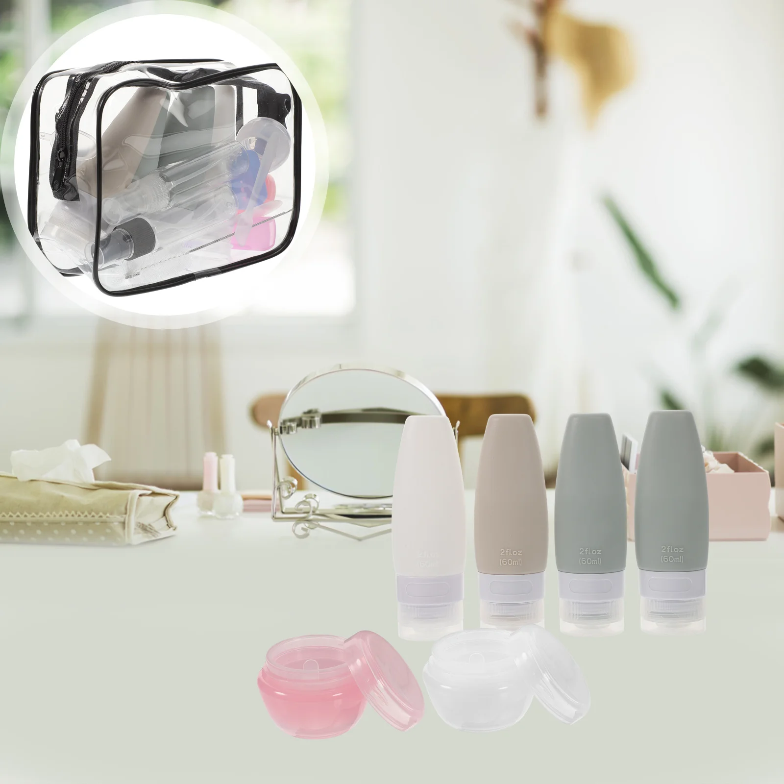 1Set Size Containers Refillable Lotion Bottles Compact Jars for Toiletries Outdoor Use Travel Bottles
1Set Size Containers Refillable Lotion Bottles Compact Jars for Toiletries Outdoor Use Travel Bottles