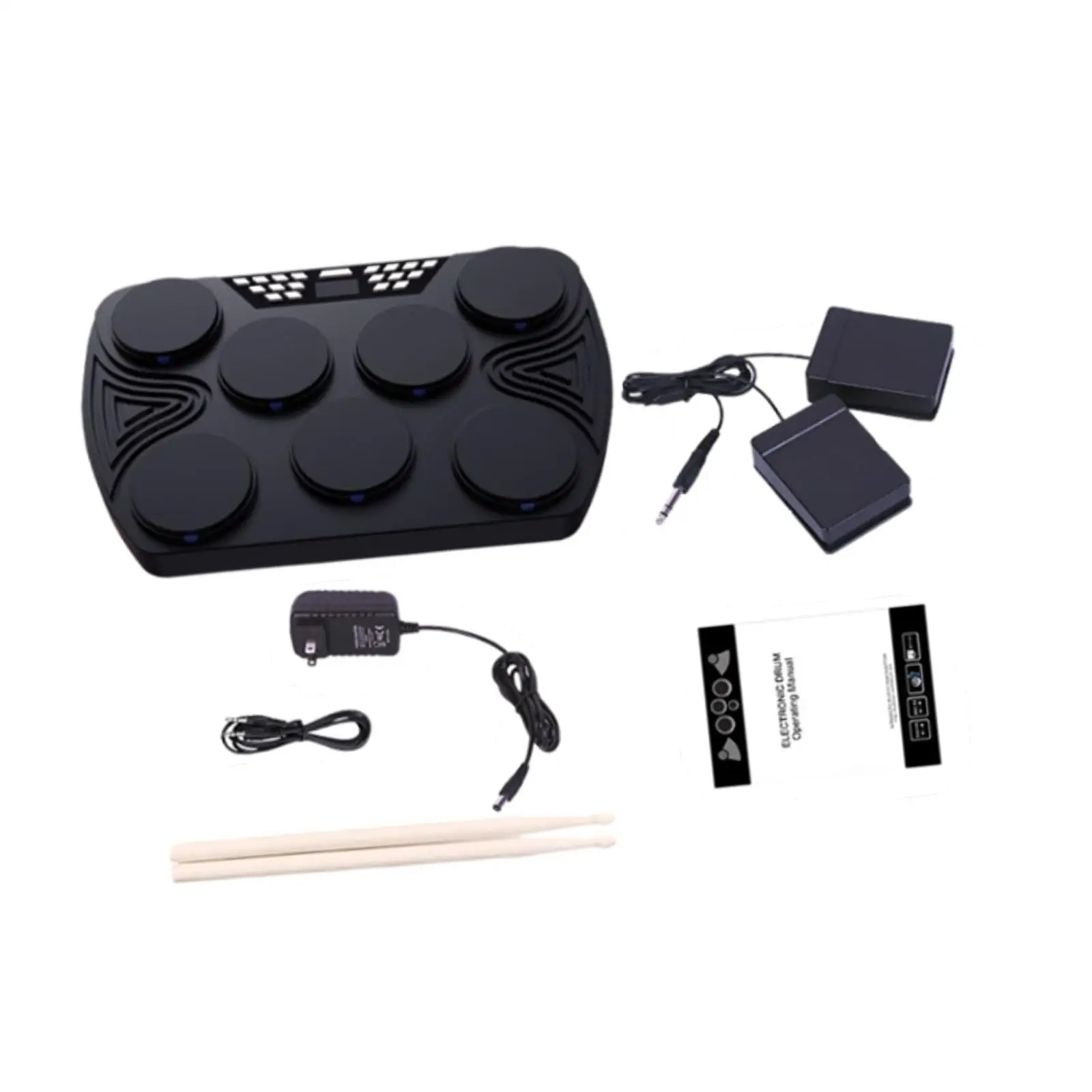 7 Pads Electronic Drum Set Stereo Sound Effect Foldable 30 Drum Lessons for
7 Pads Electronic Drum Set Stereo Sound Effect Foldable 30 Drum Lessons for