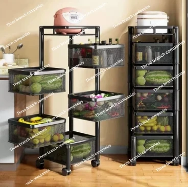 Kitchen floor-to-ceiling household functional rotating installation-free basket multi-layer fruit and vegetable storage rack
Kitchen floor-to-ceiling household functional rotating installation-free basket multi-layer fruit and vegetable storage rack