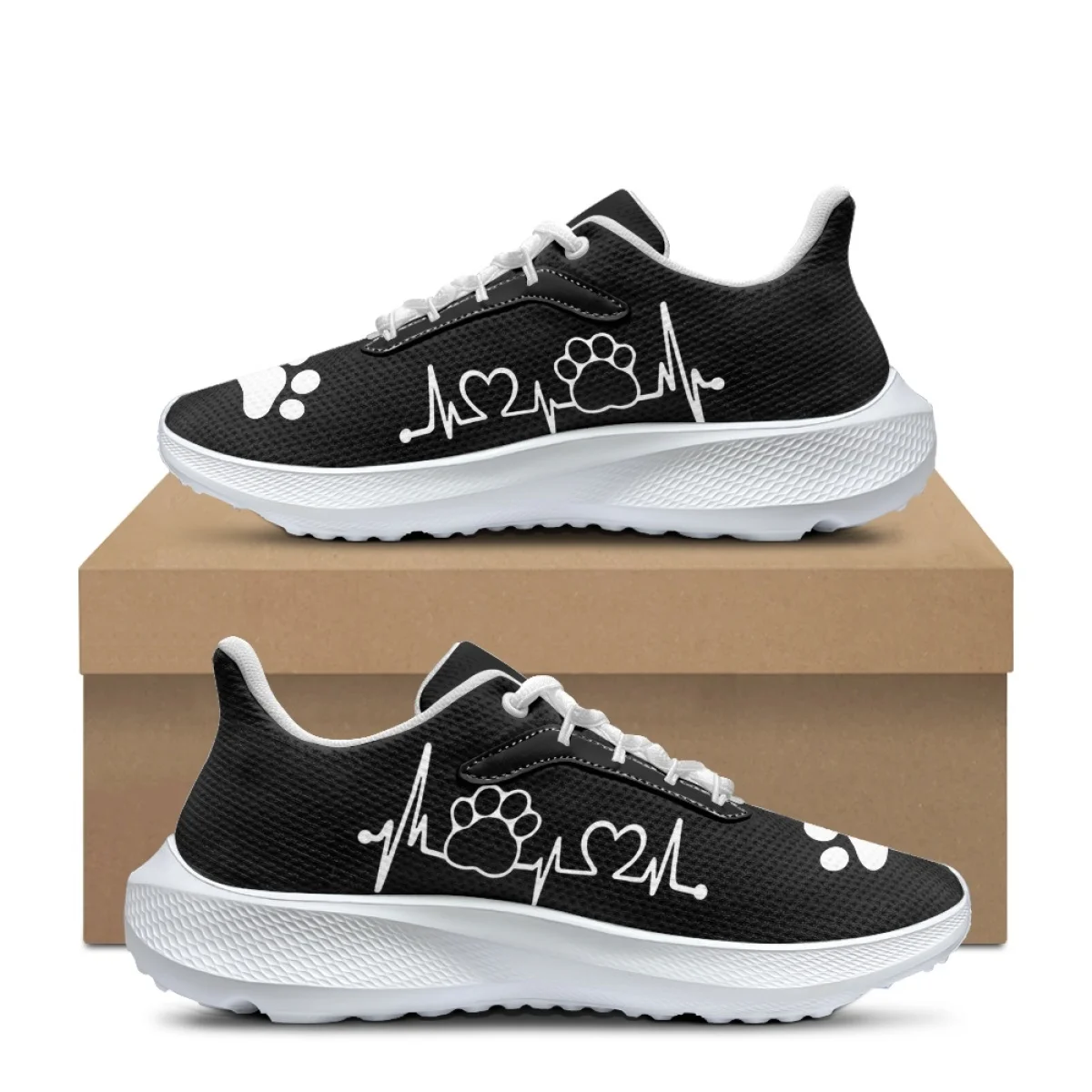 Fashion Cartoon Paw Print ECG Pattern Printing Casual Sneakers for Women Summer Comfort Breathable Outdoor Sports Running Shoes
Fashion Cartoon Paw Print ECG Pattern Printing Casual Sneakers for Women Summer Comfort Breathable Outdoor Sports Running Shoes
