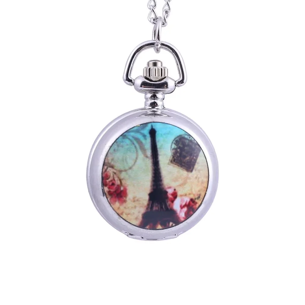 6071Trend retro silver pocket watch color iron tower pocket watch chain men and women accessories
6071Trend retro silver pocket watch color iron tower pocket watch chain men and women accessories