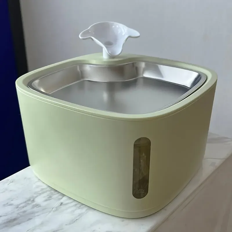 Pet water dispenser USB charging bea green Transparent water level window prevent black chin Stainless steel drinking tray
Pet water dispenser USB charging bea green Transparent water level window prevent black chin Stainless steel drinking tray