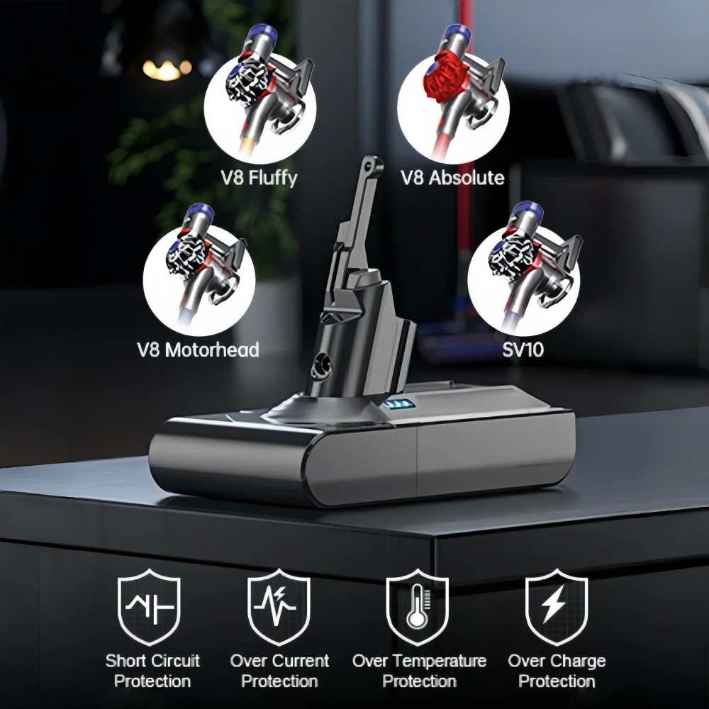 Aleaivy для Dyson V8 21,6 В 8000 мАч Сменный аккумулятор для Dyson SV10 Абсолютный беспроводной пылесос Ручной пылесос Батарея
Aleaivy для Dyson V8 21,6 В 8000 мАч Сменный аккумулятор для Dyson SV10 Абсолютный беспроводной пылесос Ручной пылесос Батарея