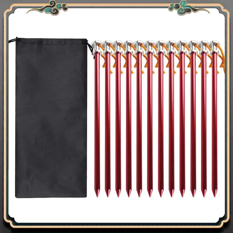 Premium 12PCS 23Cm Outdoor Tent Pegs Ground Nails With Storage Bag Windproof Nails Camping Accessories Tent Fastening
Premium 12PCS 23Cm Outdoor Tent Pegs Ground Nails With Storage Bag Windproof Nails Camping Accessories Tent Fastening