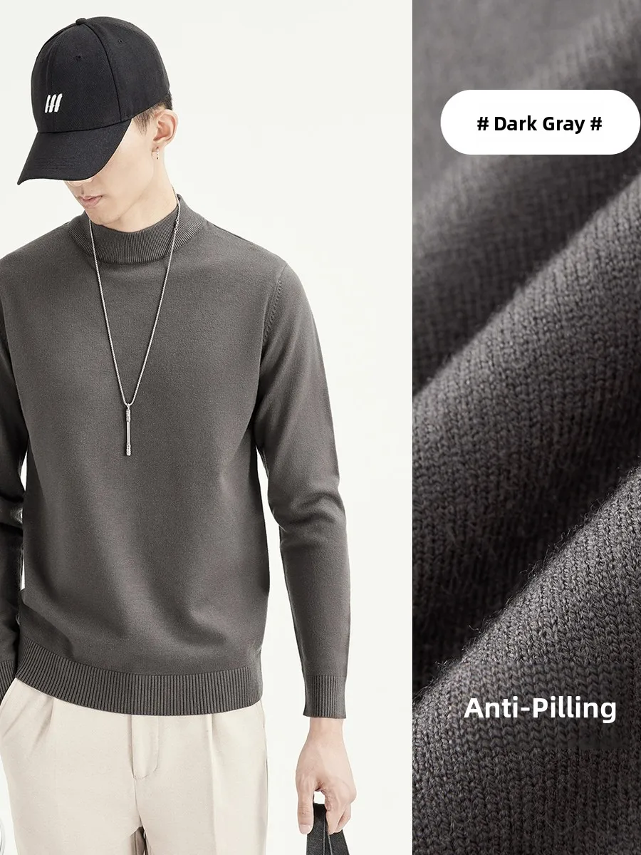 Men's Knitted Half High Collar Sweater Versatile Korean Style Inner Wear Top Matching Autumn Clothes Polyester Fiber Long Sleeve
Men's Knitted Half High Collar Sweater Versatile Korean Style Inner Wear Top Matching Autumn Clothes Polyester Fiber Long Sleeve