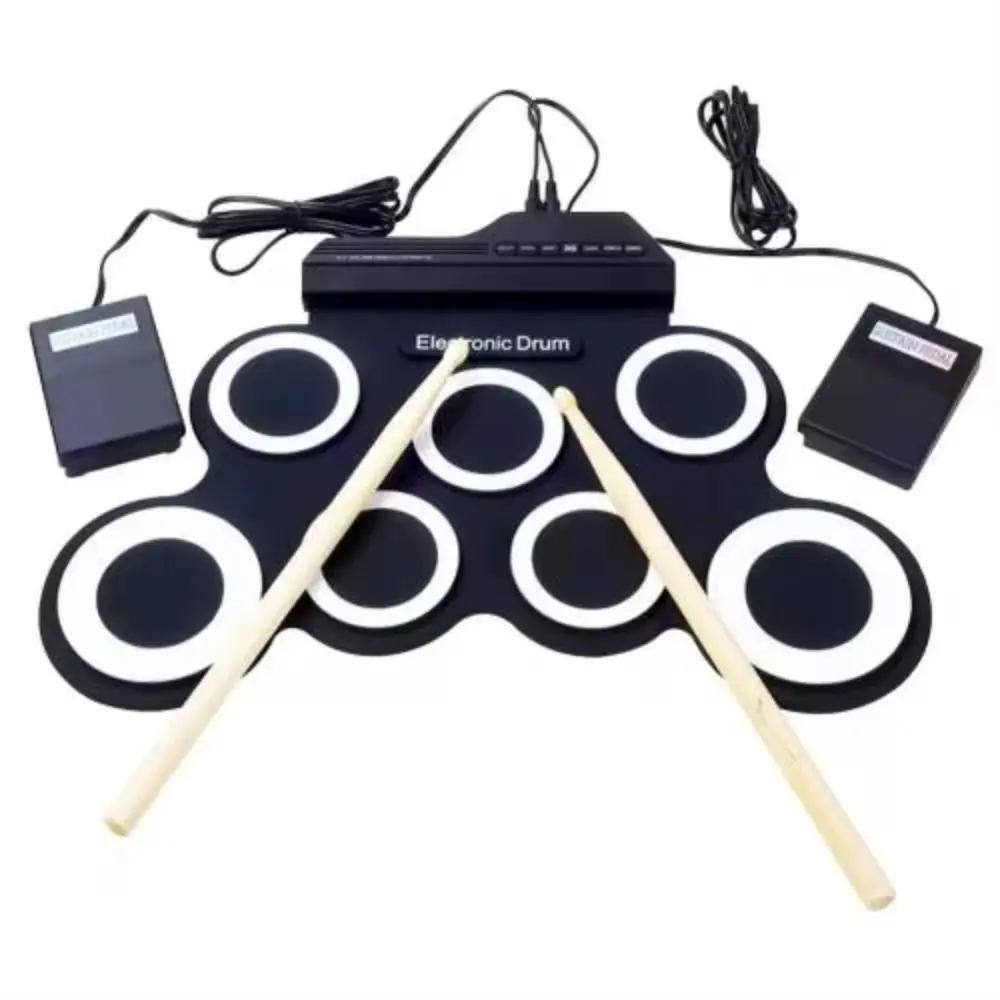 1 Box 7-Pads Electronic Drum Set USB Hand Roll Portable Electronic Drum with Sustain Pedal Digital for Beginner
1 Box 7-Pads Electronic Drum Set USB Hand Roll Portable Electronic Drum with Sustain Pedal Digital for Beginner