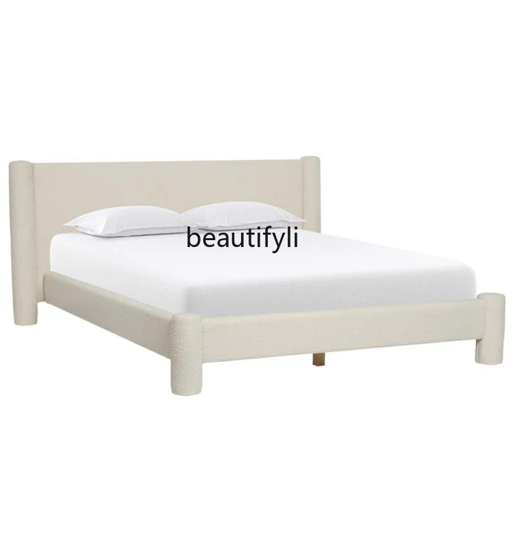 Retro French Cream Style Fabric Bed Simple Bedroom Furniture Double Bed Silent Style Bed
Retro French Cream Style Fabric Bed Simple Bedroom Furniture Double Bed Silent Style Bed