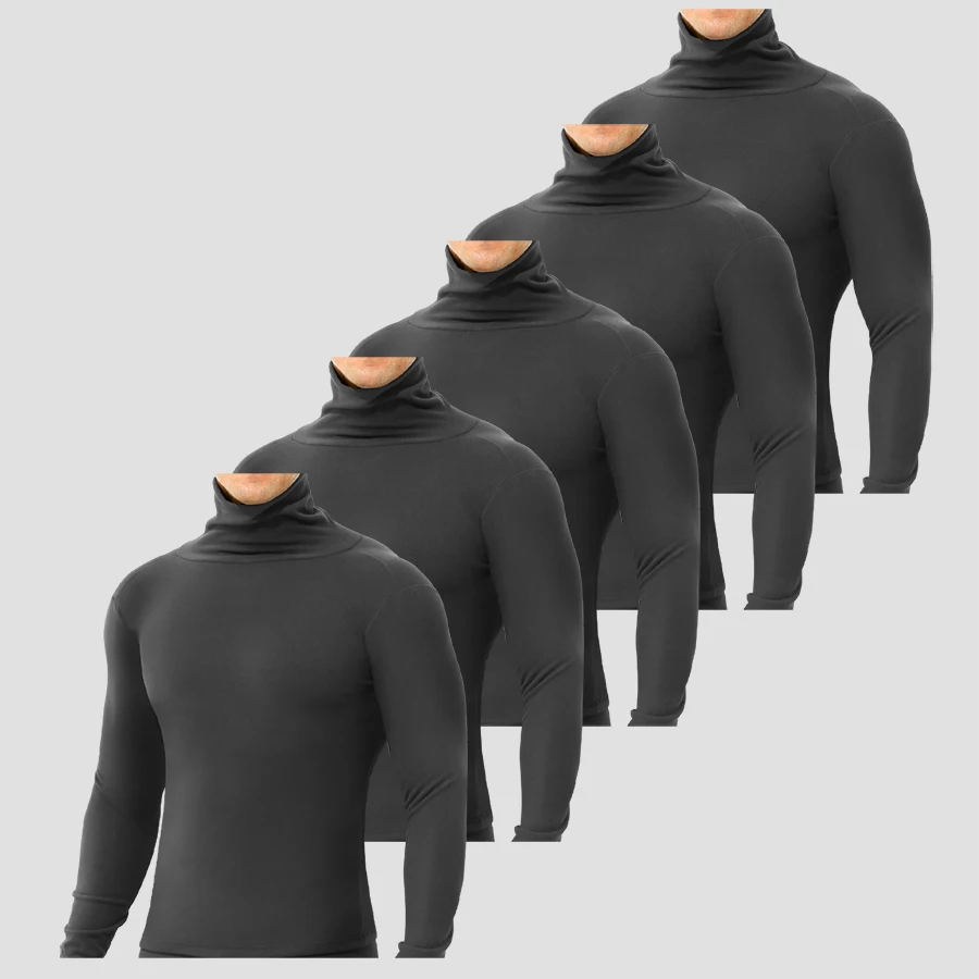 5PCS Fleece and thickened long Johns for men, mid-high-neck warm and cold-proof underwear, base layer, form-fitting inner wear
5PCS Fleece and thickened long Johns for men, mid-high-neck warm and cold-proof underwear, base layer, form-fitting inner wear