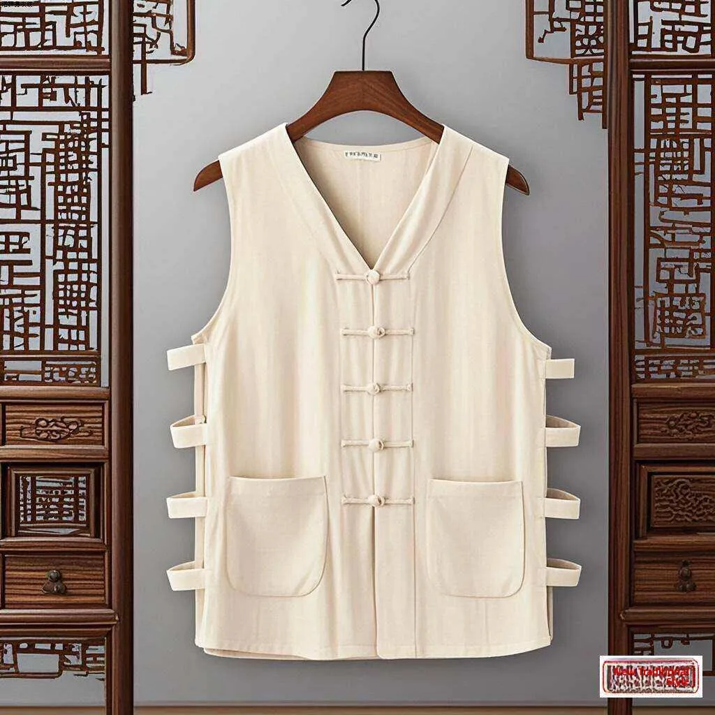 Men's Casual Cotton Linen Vest Button up Chinese Style Shirt Summer Leisure Top Warmth V Neck Pocket Business Outfit
Men's Casual Cotton Linen Vest Button up Chinese Style Shirt Summer Leisure Top Warmth V Neck Pocket Business Outfit