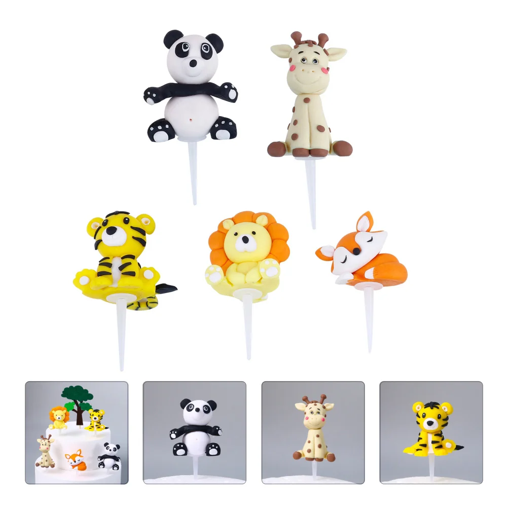 5Pcs Cartoon Animals Cake Toppers Creative Birthday Cake Decoration Dessert Insert Baking Supplies Dessert Topper
5Pcs Cartoon Animals Cake Toppers Creative Birthday Cake Decoration Dessert Insert Baking Supplies Dessert Topper
