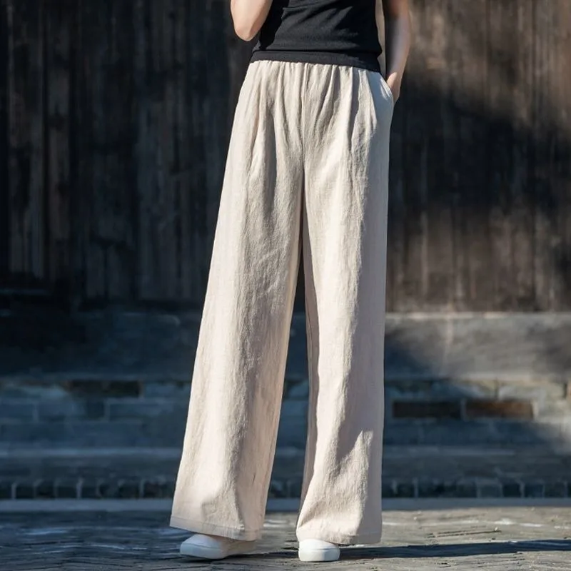 Mens Solid Color High Waist Wide Leg Pants Loose Fit Elastic Waist Casual Straight Trousers With Pockets
Mens Solid Color High Waist Wide Leg Pants Loose Fit Elastic Waist Casual Straight Trousers With Pockets