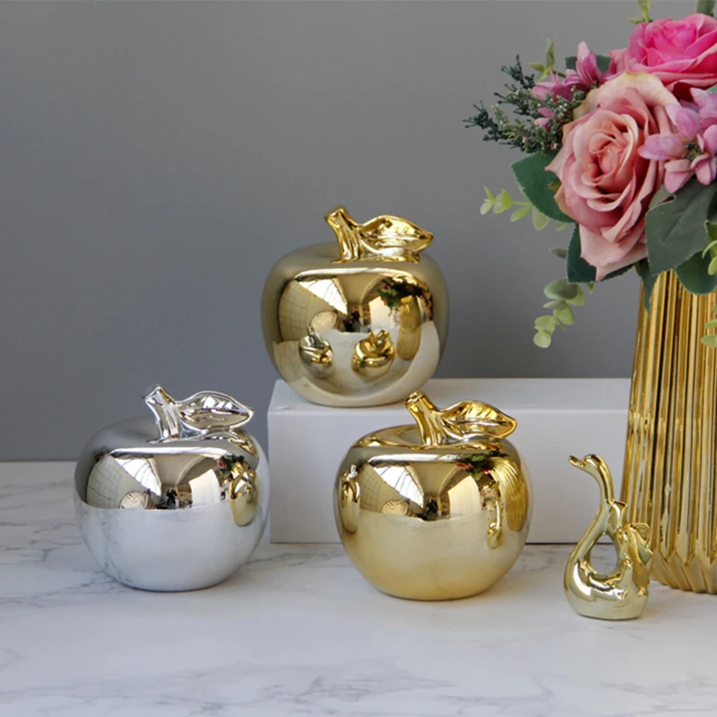 1Pc Ceramic Golden Apple Figurines Gold&Silver Apple Figurine Home Decoration for Interior Home Office Desktop Decor Accessories
1Pc Ceramic Golden Apple Figurines Gold&Silver Apple Figurine Home Decoration for Interior Home Office Desktop Decor Accessories