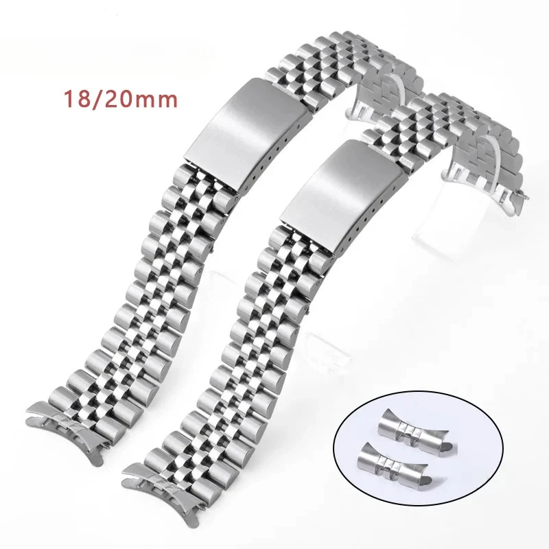 18/20mm Solid Stainless Steel President Watch Band Strap Curved End fit for Rolex DATEJUST Watchba
18/20mm Solid Stainless Steel President Watch Band Strap Curved End fit for Rolex DATEJUST Watchba