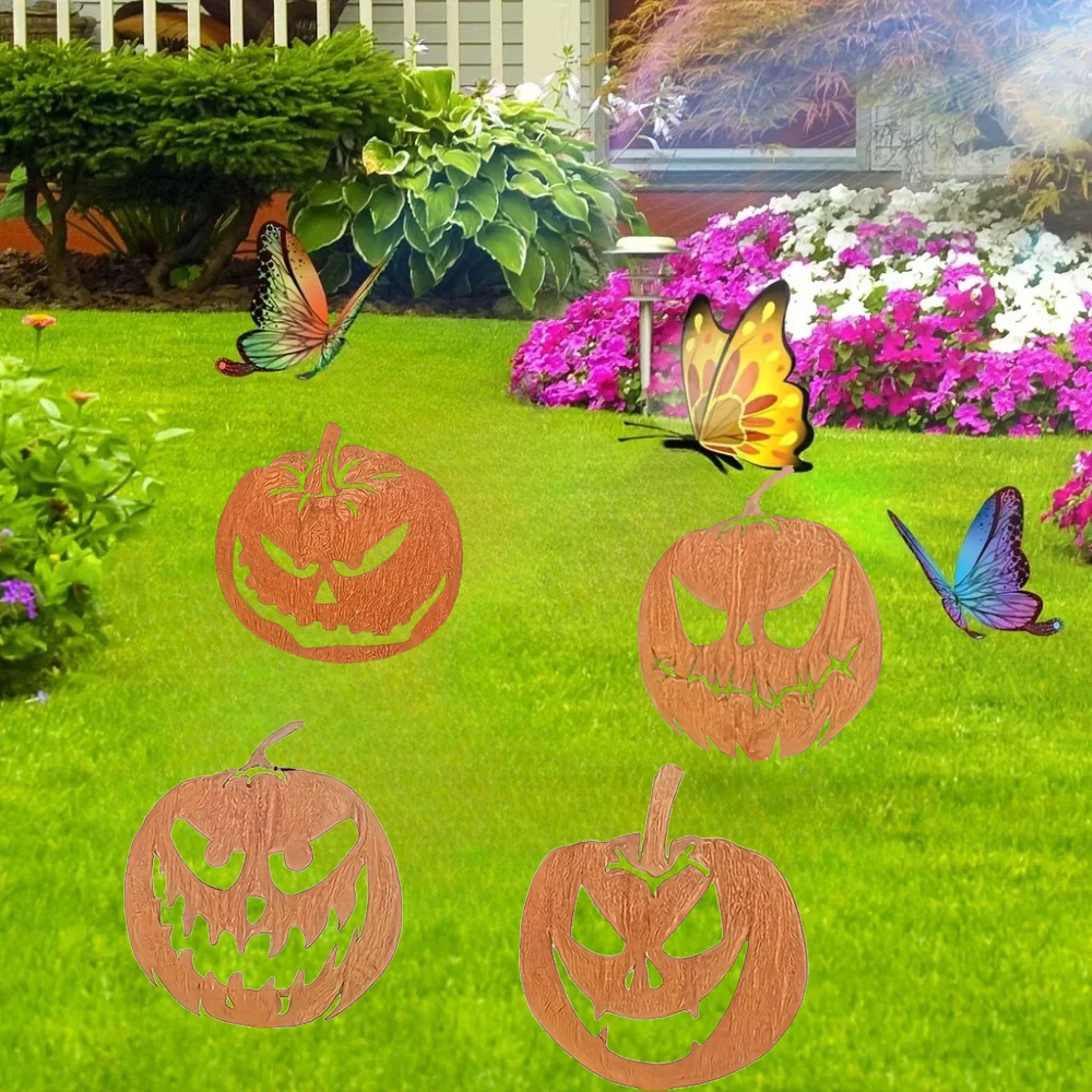 Halloween Evil Metal Pumpkin Garden Stakes Spooky Embedded Statue For Yard Lawn Patio Haunted House Decoration
Halloween Evil Metal Pumpkin Garden Stakes Spooky Embedded Statue For Yard Lawn Patio Haunted House Decoration