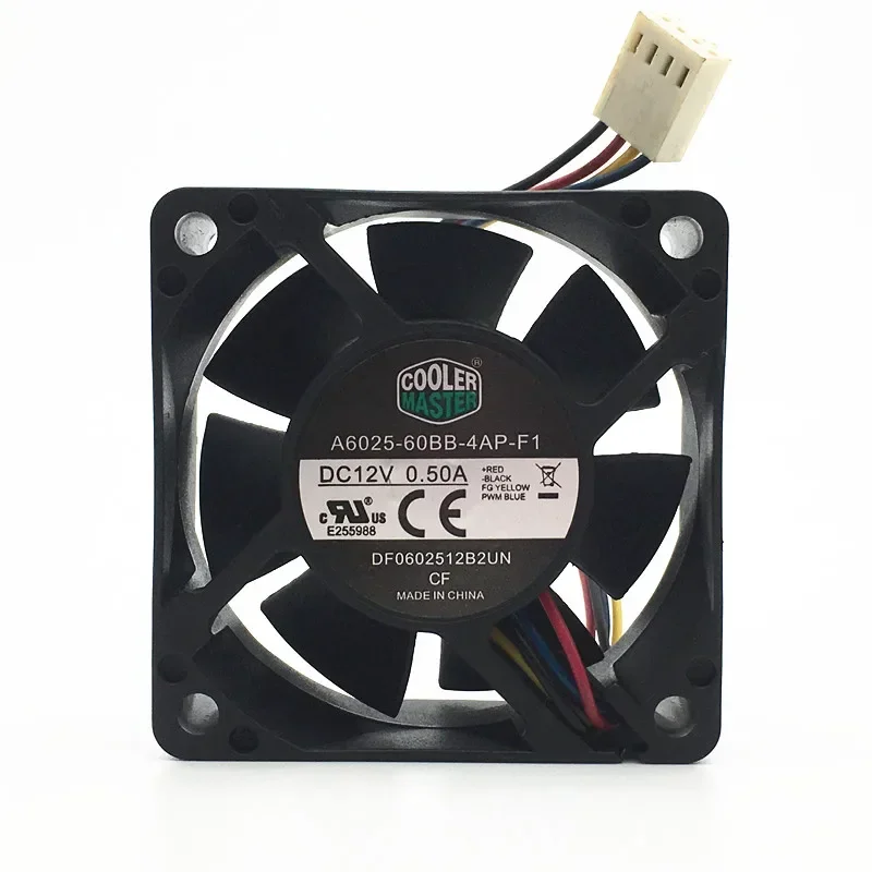 Cooler Master A6025-60BB-4AP-F1 DC 12V 0.50A 60x60x25mm 4-Wire Server Cooling Fan
Cooler Master A6025-60BB-4AP-F1 DC 12V 0.50A 60x60x25mm 4-Wire Server Cooling Fan